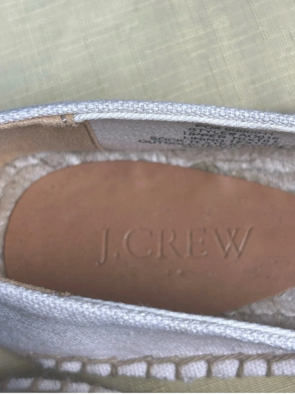 J. Crew 8 Cap Toe Canvas Espadrilles Black Cream Preppy Nautical Resortwear New